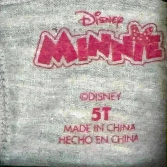Disney Minnie Mouse Girls Dress w/ Vest Gray Striped Size 5 Casual - Picture 5 of 5